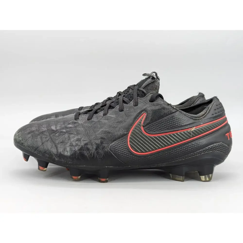 Nike Tiempo Legend 8 VIII Elite Soccer Cleats Size 6.5 Black Red AT5293-060